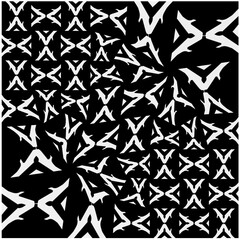 Monochrome Repeat Pattern.black and white grunge  background.Abstract halftone pattern.