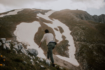 hiker in the mountains