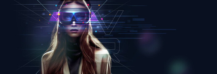 Metaverse, Virtual Reality concept illustration.