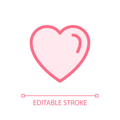 Heart pixel perfect glassmorphism ui icon. Cardiology. Social media. Color filled line element with transparency. Vector pictogram in glass morphism style. Editable stroke. Arial font used