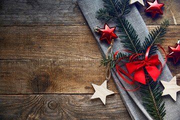 Weihnachts Dekoration auf Holz