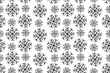 Christmas and New Year minimalist pattern in the form of snowflakes.