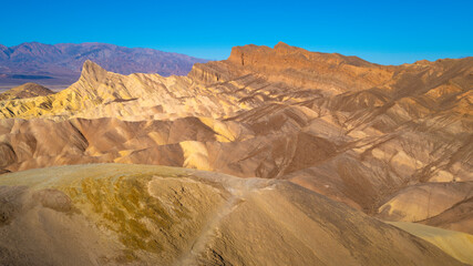 Erosional landscape at Zabriskie Point in Death Valley National Park, California