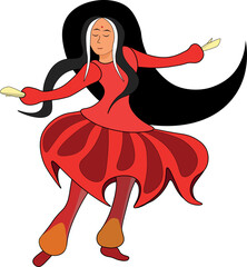 dancing girl in dress