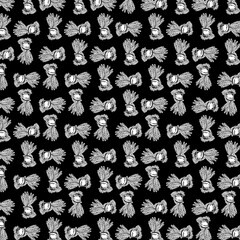 Fantasy monster sketchy drawing motif pattern