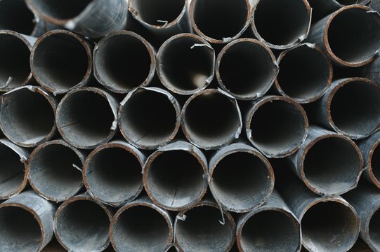 abstract background of close up of metal pipe