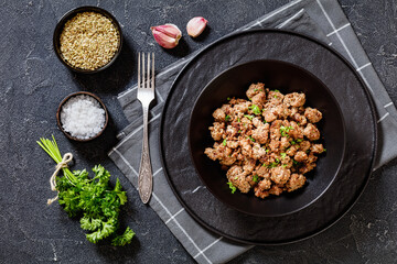 fried Italian sausage of freshly ground pork meat