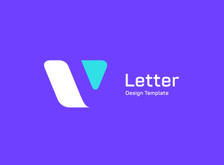 Letter V logo icon design template elements