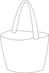 Fototapeta premium outline hand bag