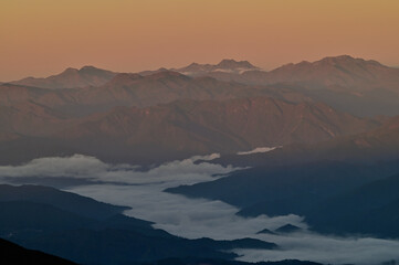 四国高知県大豊町にある「梶ケ森」の秋