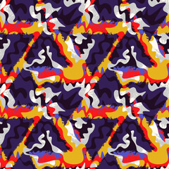 Abstract seamless pattern with wave shapes