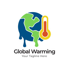 Global Warming vector logo design template