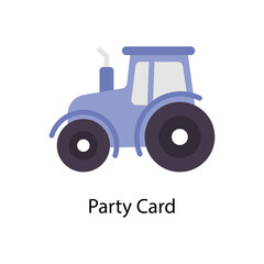 Party Card vector Flat  Icons. Simple stock illustration