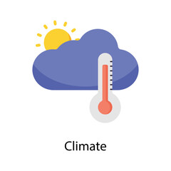 Climate vector Flat  Icons. Simple stock illustration