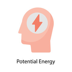 Potential Energy vector Flat  Icons. Simple stock illustration