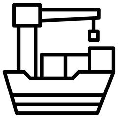 Fototapeta premium cargo ship icon