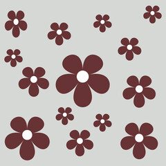 Flower Design Template with Background  