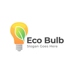 Leaf bulb eco Idea Logo design vector, Design Concept, Creative Symbol, Icon template