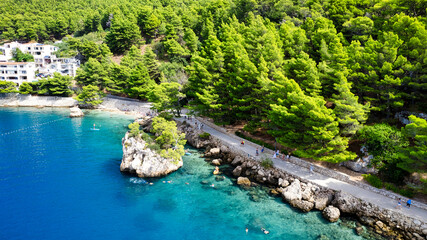 Croatia beach in Brela to Makarska Riviera, Dalmatia