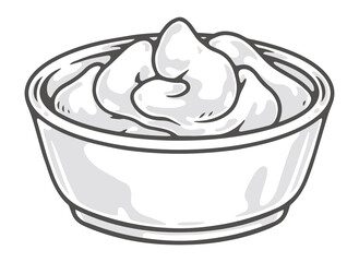 Delicious sauce vintage monochrome sticker