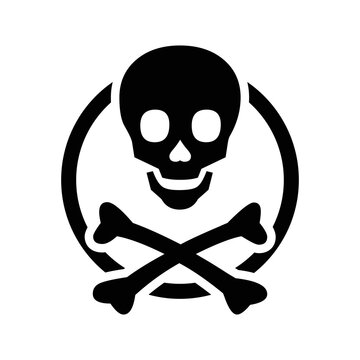 danger sign icon silhouette illustration, a simple flat design