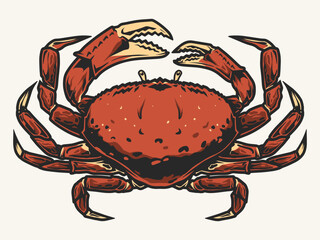Sea crab detailed colorful sticker