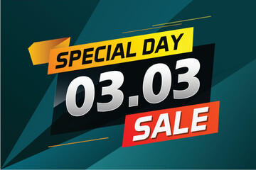 Fototapeta premium special day 03 03 word concept vector illustration with megaphone and 3d style, landing page, template, ui, web, mobile app, poster, banner, flyer, background, gift card, coupon, label, wallpaper