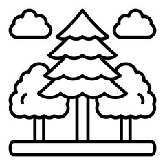 Forest Line Icon