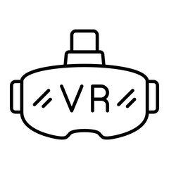 Vr Glasses Line Icon