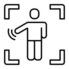 Motion Sensor Line Icon