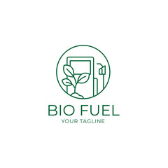 Biogas logo. Oil and gas logo. Industrial or factory design template. Vector illustration