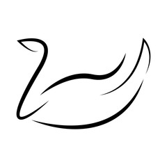 swan icon illustration vector