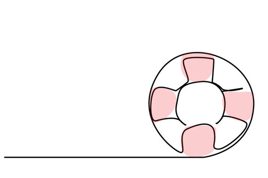 recommend clip art: marine life jacket round life buoy one line design