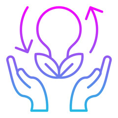 Sustainability Line Gradient Icon