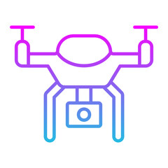 Smart Drone Line Gradient Icon