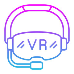 Headphones Line Gradient Icon