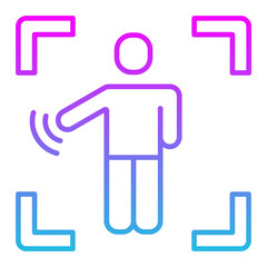 Motion Sensor Line Gradient Icon
