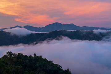 fog over the mountains