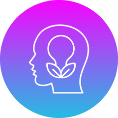 Think Green Gradient Circle Line Inverted Icon