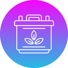 Battery Gradient Circle Line Inverted Icon