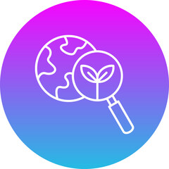 Research Gradient Circle Line Inverted Icon