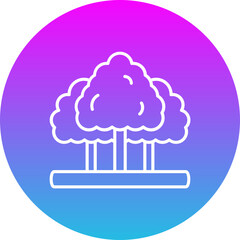 Nature Gradient Circle Line Inverted Icon