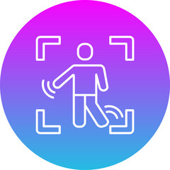 Motion Capture Gradient Circle Line Inverted Icon
