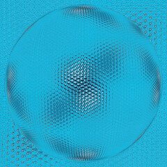 intricate 3d shades of pale blue pattern over a sphere earth globe style and design