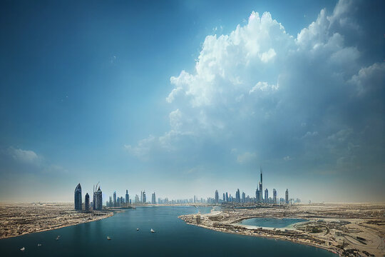 Modern city in the Middle East transforming the desert