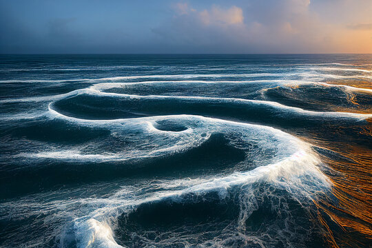 Mysterious waves forming at sea