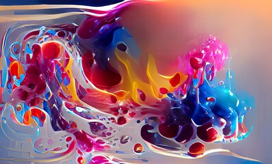 Abstract Rainbow Colorful Fluid Design Art Background, Texture and Illustration	