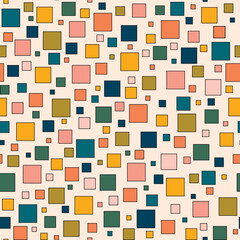 Abstract geometric colorful vector seamless pattern