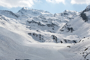 Obraz premium Montagne, Les Alpes, la neige en France