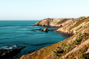 View of the coast of island